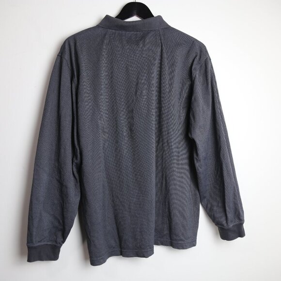 Vintage VanHeusen-Studio Men's Collared Quarter Button Long Sleeve Size Large - Picture 4 of 7